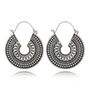Silver Plated Round Filigree Gypsy Earrings, thumbnail 9 of 10