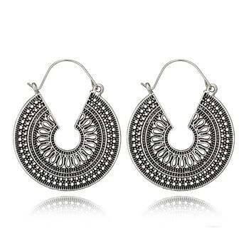 Silver Plated Round Filigree Gypsy Earrings, 9 of 10