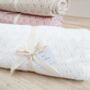 Soft Knitted Personalised Pointelle Baby Blanket, thumbnail 1 of 11
