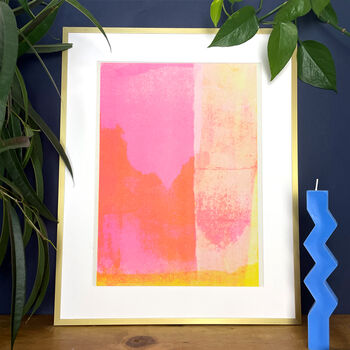 Recycled Tonal Pink Abstract Riso Print, 2 of 2