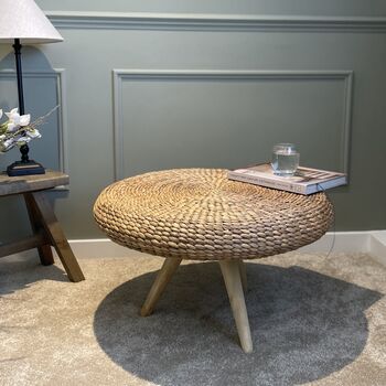 Natural Wood Coffee Table Round, 2 of 9