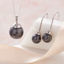 Pearl Necklace And Earring Set In Silver, thumbnail 4 of 5
