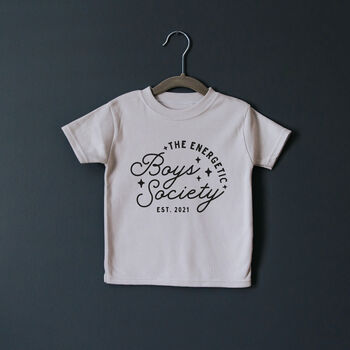 Personalised Energetic Boys Society Children's T Shirt, 2 of 11