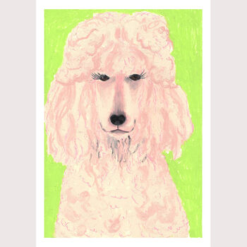 Pink Poodle Dog Framed Art Print, 5 of 5