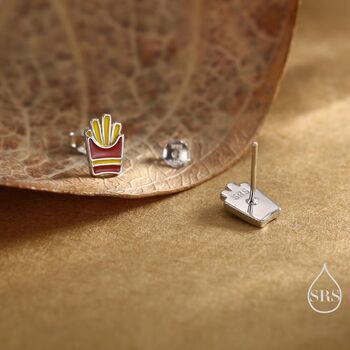 Sterling Silver French Fries Stud Earrings, 3 of 11