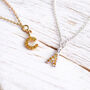 November Birthstone Dainty Initial Necklace, thumbnail 1 of 5