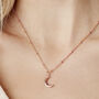 Mini Moon Necklace For Empowerment Rose Gold Vermeil, thumbnail 1 of 4