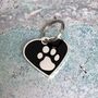 Black And Silver Heart Pet ID Tag, thumbnail 6 of 6