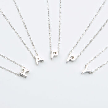 Sterling Silver Mini Initial Necklace With Personalised Photobox, 2 of 6