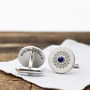 Personalised Sterling Silver And Lapis Cufflinks, thumbnail 1 of 5