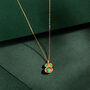 Turquoise Gold Vermeil Plated Birthstone Necklace, thumbnail 3 of 8