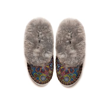 Mosaic Grey Sheepers Slippers, 5 of 12