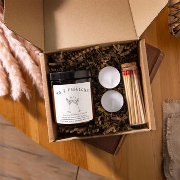 40th Birthday Gifts For Women, Forty And Fabulous Candle, 8 of 9