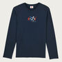 Nought To Sixty Navy Motorsport Long Sleeve Top, thumbnail 1 of 5