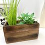 Personalised Wooden Pot Planter With Copper Message, thumbnail 8 of 9