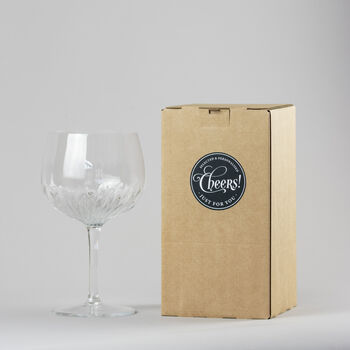Plain Crystal Cut Gin Glass, 2 of 5