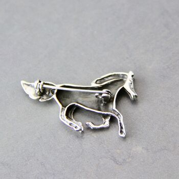 Sterling Silver Horse Brooch, 5 of 10