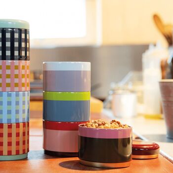 Storage Containers Lacquered Tin Tower Set4 Food Safe, 6 of 9