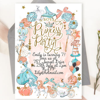 Princess Birthday Party Invitation Download, 2 of 9