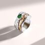 Aura Magic Chrome Diopside Silver Spinning Ring, thumbnail 1 of 8