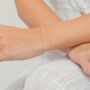 Lesha Sterling Silver Thin Rope Bracelet, thumbnail 1 of 3