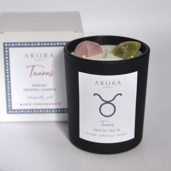 Aries Zodiac Crystal Candle Gift, 6 of 6