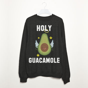 Holy Guacamole Women's Avocado Slogan Sweatshirt, 3 of 3
