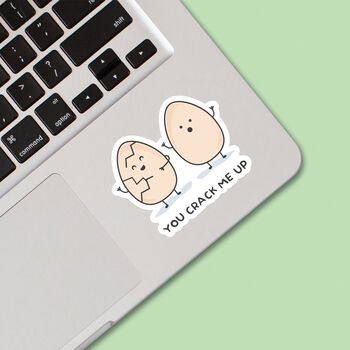 Pack Of Three | 'You Crack Me Up' | Novelty Sticker, 2 of 3