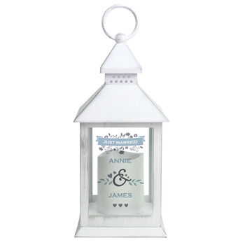 Personalised Couples Special Date White Lantern – Perfect Wedding Gift For Couples, 3 of 3