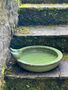 Round Green Ceramic Bird Bath With Two Love Birds, thumbnail 1 of 8