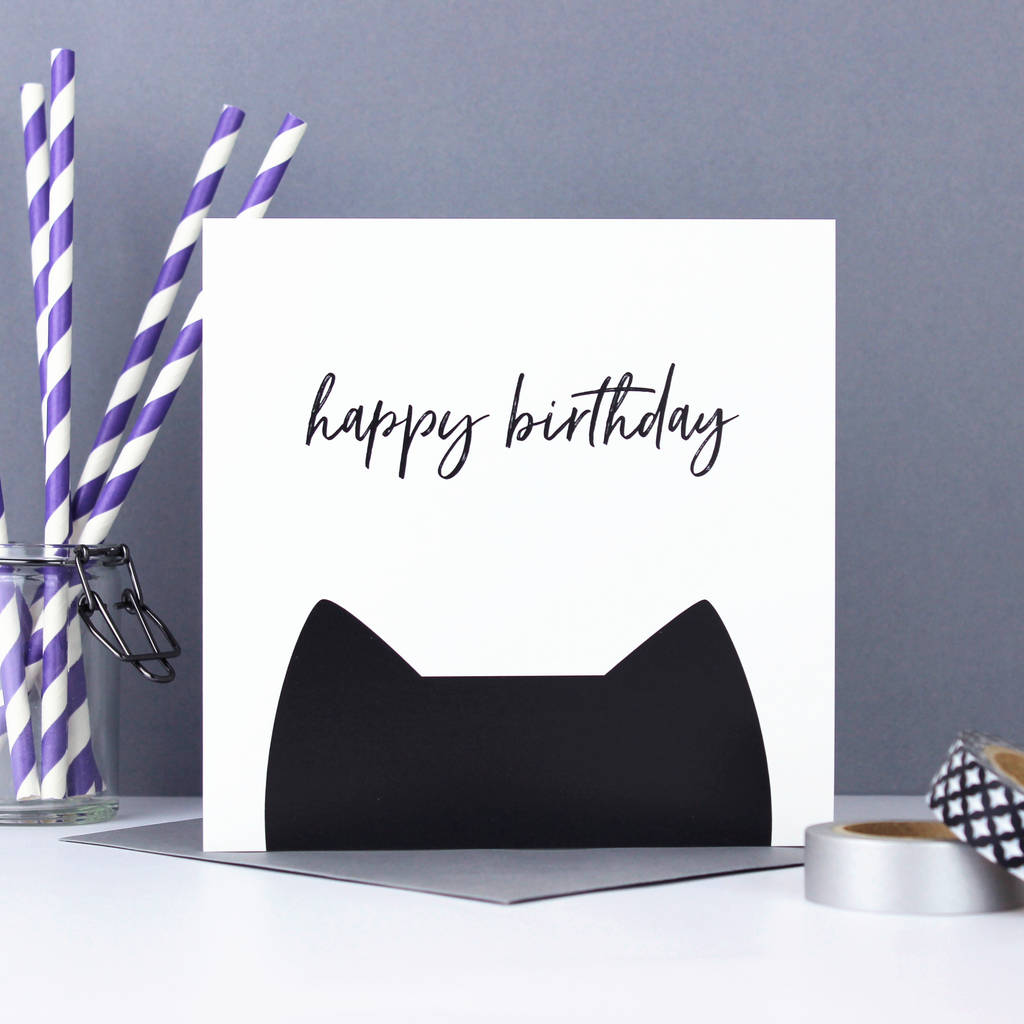 'happy Birthday' Cat Card By Purple Tree Designs | Notonthehighstreet.com