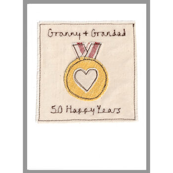 Personalised Gold Medal 50th Anniversary Card, 3 of 11