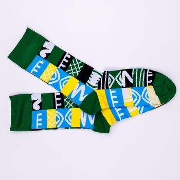 Adinkra Green Afropop Socks, 4 of 6