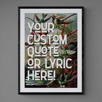 Custom Vintage Style Bird Print Quote Art, 4 of 7