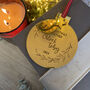 Personalised Gold Round Christmas Tree Dec 23, thumbnail 2 of 11