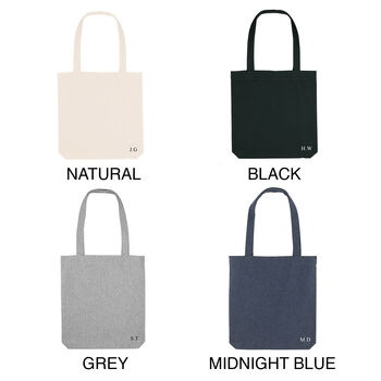 Personalised Small Initials Tote Bag, 2 of 6