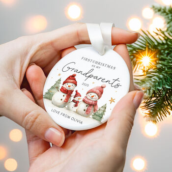 Personalised First Christmas Grandparents Ornament, 4 of 7