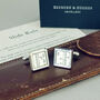 Slide Rule Sterling Silver Cufflinks, thumbnail 2 of 8