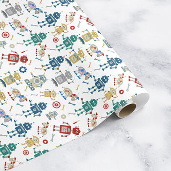 Robot Wrapping Paper Roll Or Folded Kids, 3 of 3