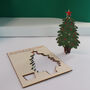 Pop Out Wooden Christmas Tree Card, thumbnail 2 of 8