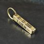 Personalised 21st Anniversary Brass Bar Keyring, thumbnail 7 of 9