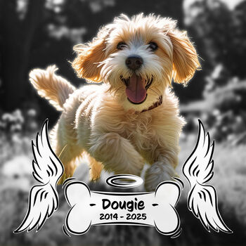 Personalised Pet Dog Memorial Photo Slate With Professional Photo Editing, 3 of 6