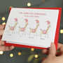 Ten Personalised Llama Family Christmas Cards, thumbnail 2 of 3