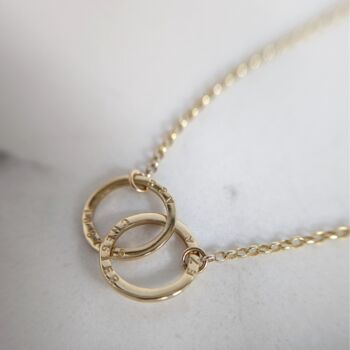 Personalised Gold Interlocking Rings Necklace, 11 of 12