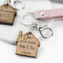 Personalised New Home Cherry Wood Keyring, thumbnail 2 of 9