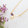 Lightning Bolt Birthstone And Pearl Bar Necklace, thumbnail 3 of 12