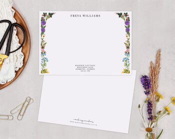 Meadow Flowers Personalised Address Note Cards A6 Notecard Set, 2 of 6