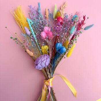 Rainbow Dried Flower Arrangement With Pampas, 6 of 6