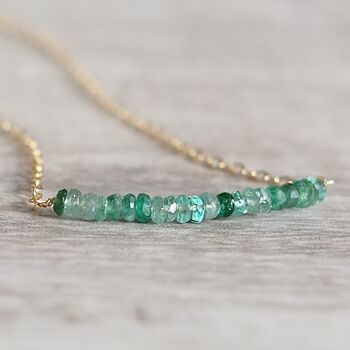 May Birthstone Real Emerald Necklace, 8 of 9