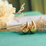 Large Gold Stud Earrings Teardrop Shape Jewellery, thumbnail 7 of 7